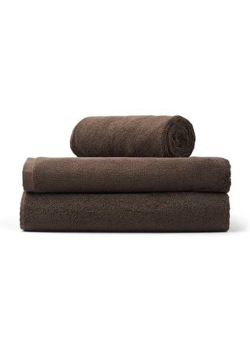 Bongusta Naram badlaken - 600 gr/m2 - 150 x 100 cm - detail donkerbruin