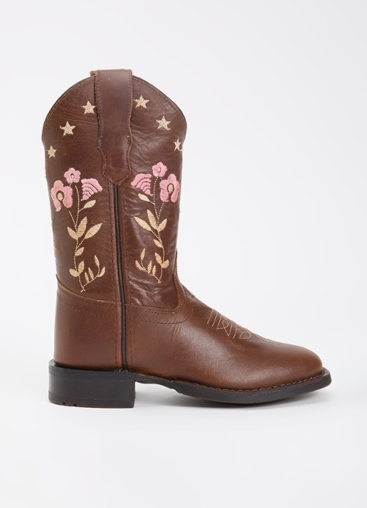 Bootstock Flower cowboylaars van leer
