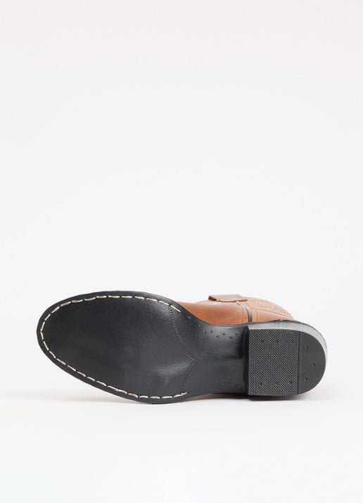 Bootstock Unicorn cowboylaars van leer - detail 4 cognac