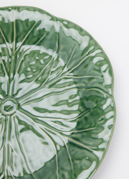 Bordallo Pinheiro Cabbage dinerbord 27 cm - detail groen
