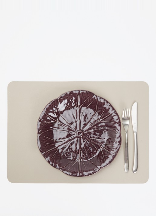 Bordallo Pinheiro Cabbage dinerbord 27 cm - detail 2 aubergine