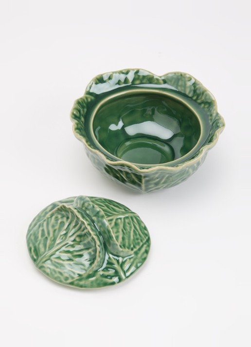 Bordallo Pinheiro Cabbage kom 15,3 cm - voorkant 2 donkergroen