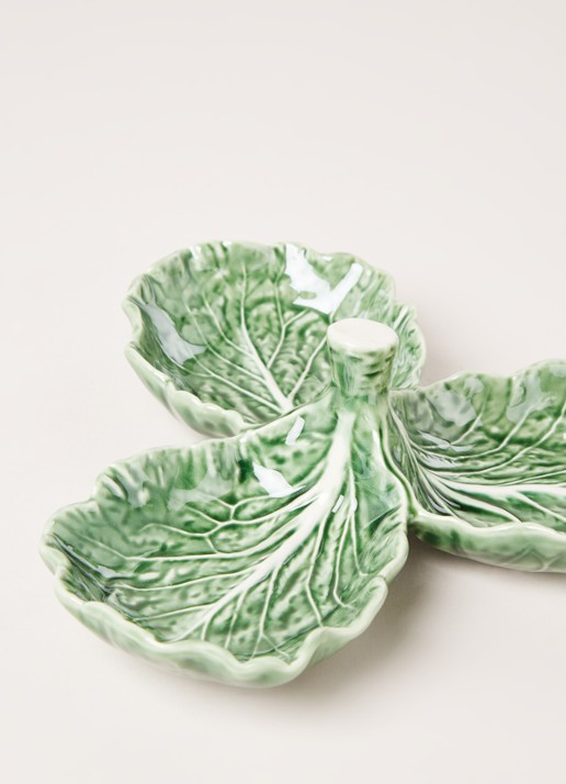 Bordallo Pinheiro Cabbage Olive Dish serveerschaal 21 cm - detail 3 groen