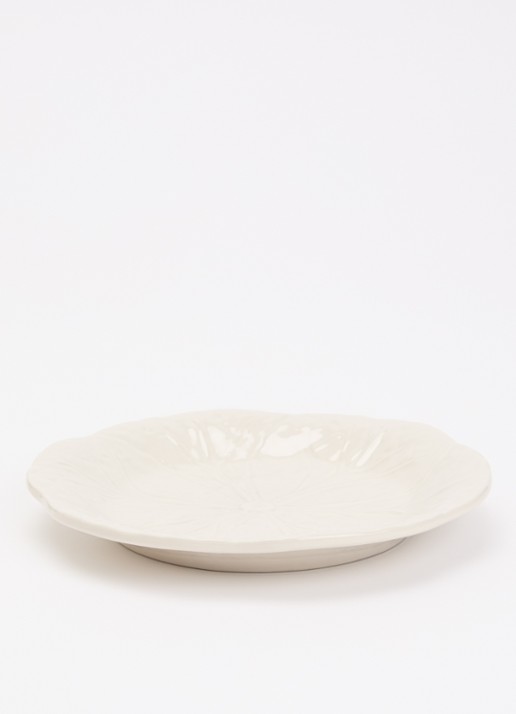 Bordallo Pinheiro Cabbage ontbijtbord 18 cm - voorkant 4 gebroken wit