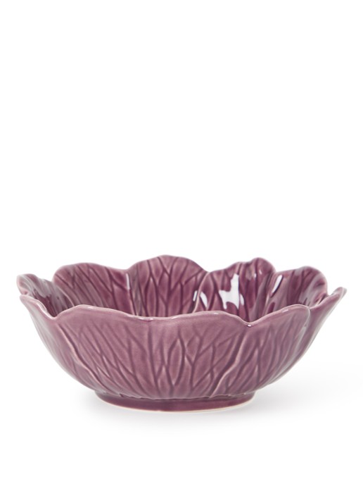 Bordallo Pinheiro Flora kom 17 cm - voorkant paars