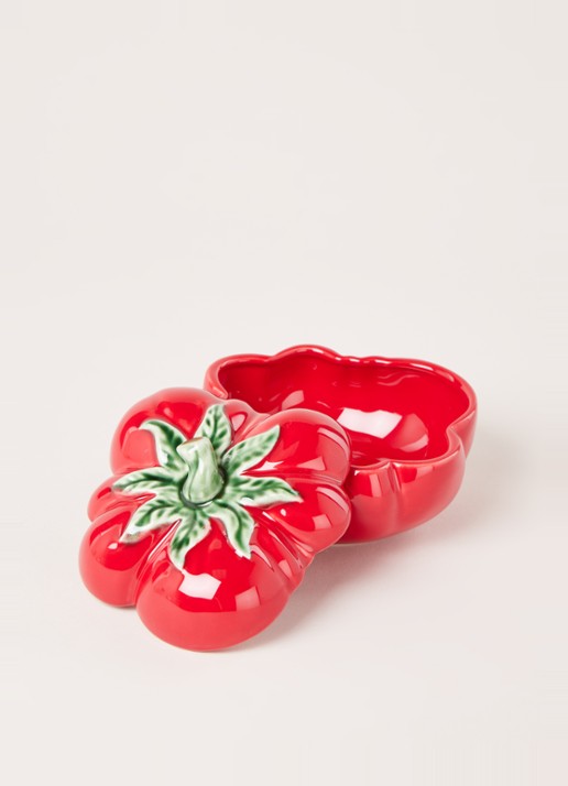 Bordallo Pinheiro Tomato voorraadpot - detail steenrood