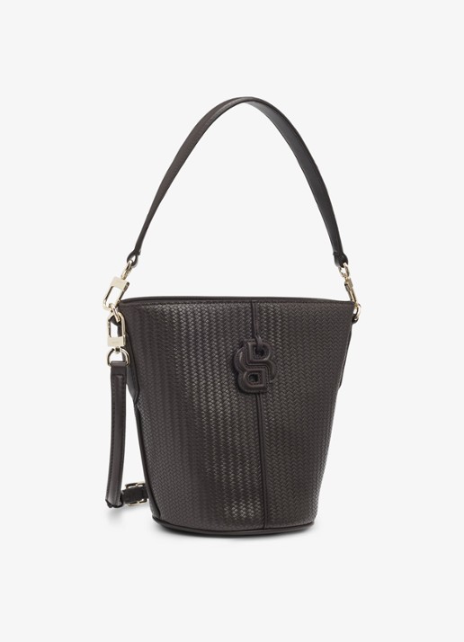 BOSS Anett schoudertas met logo - detail 3 dark brown-207 / bruin