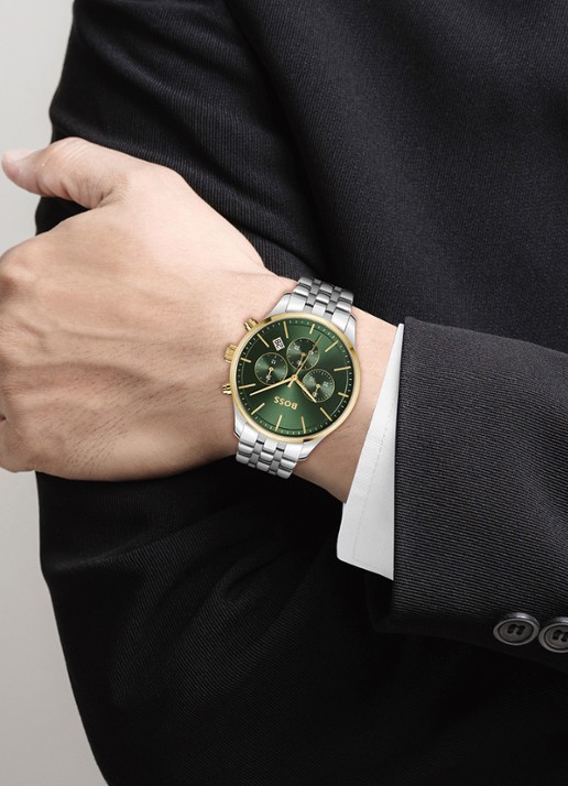 BOSS  Avery horloge HB1514159  - voorkant 4 zilver