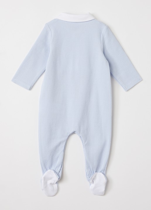 BOSS Babypak met logoborduring - voorkant 2 lichtblauw