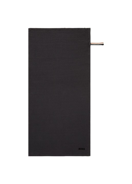 BOSS Badhanddoek van katoen 70 x 140 cm - voorkant antraciet
