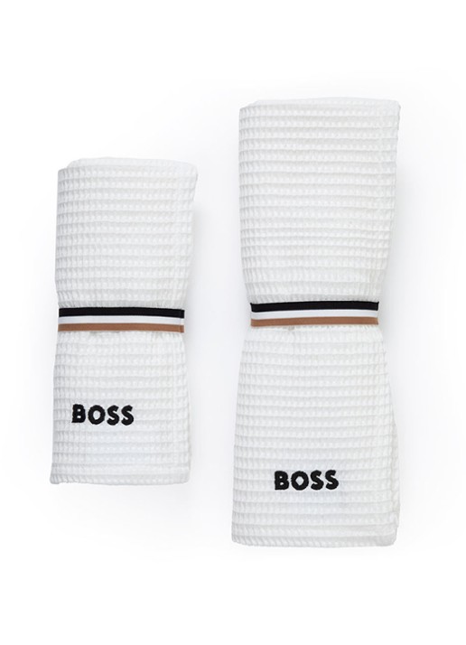 BOSS Badhanddoek van katoen 70 x 140 cm - detail 4 wit