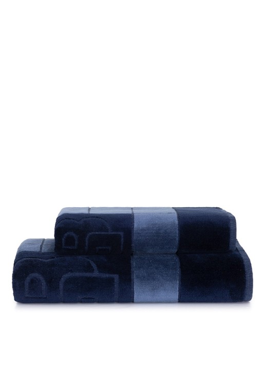 BOSS Badlaken 90 x 150 cm - detail blauw