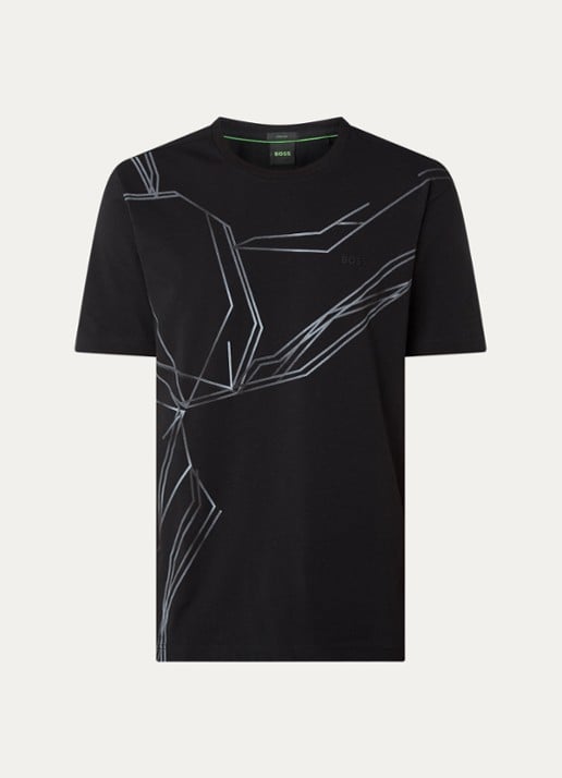 BOSS Beetle T-shirt met print en logo