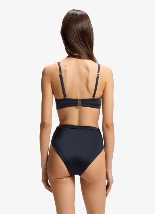 BOSS Bikinitop met logo - achterkant 5 donkerblauw
