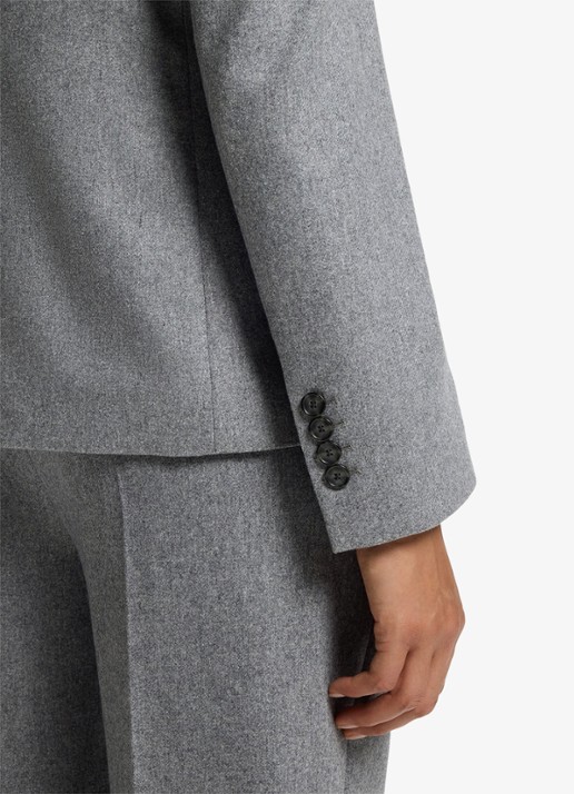 BOSS Blazer in wolblend - detail 6 middengrijs
