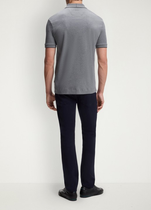BOSS BOSS x ASTON MARTIN regular fit polo met logo - achterkant 5 middengrijs