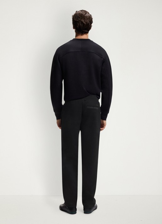 BOSS BOSS x ASTON MARTIN slim fit pantalon met steekzakken  - achterkant zwart
