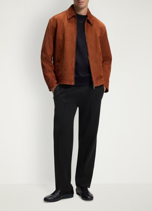 BOSS BOSS x ASTON MARTIN slim fit pantalon met steekzakken  - voorkant 3 zwart