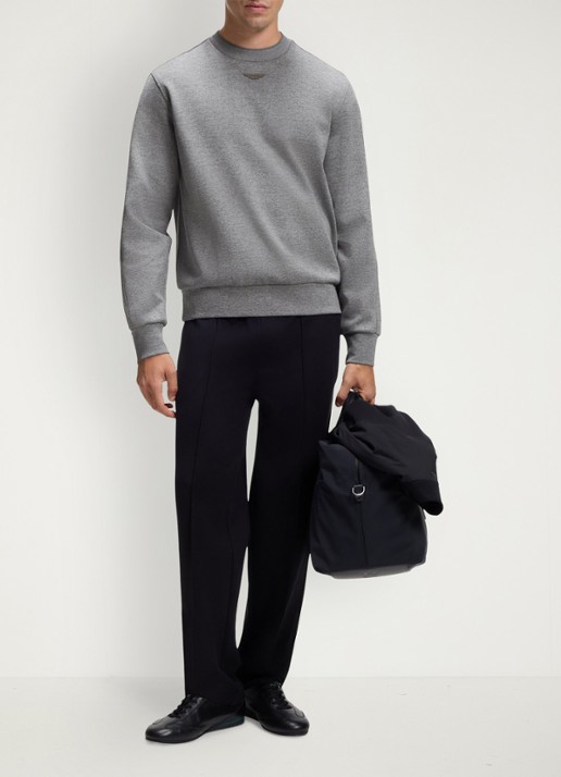BOSS BOSS x Aston Martin sweater met logo - voorkant 5 open grey-072 / grijs