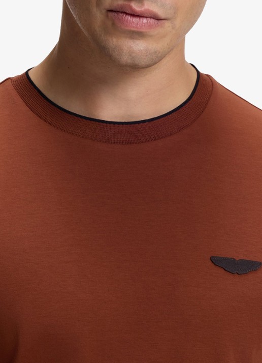 BOSS BOSS x ASTON MARTIN T-shirt met gestreept detail - detail 5 bruin