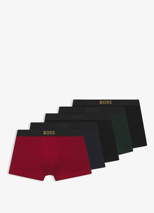 BOSS Boxershort met logoband in 5-pack - voorkant open miscellaneous-992 / multicolor