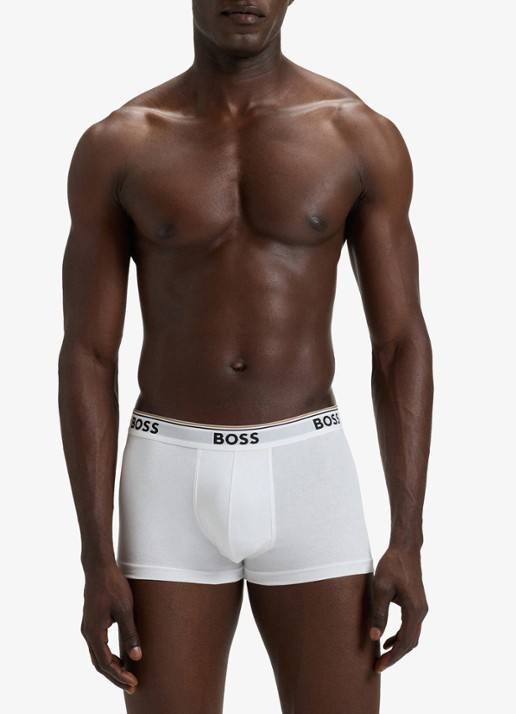 BOSS Boxershorts met logoband in 3-pack - voorkant 5 wit