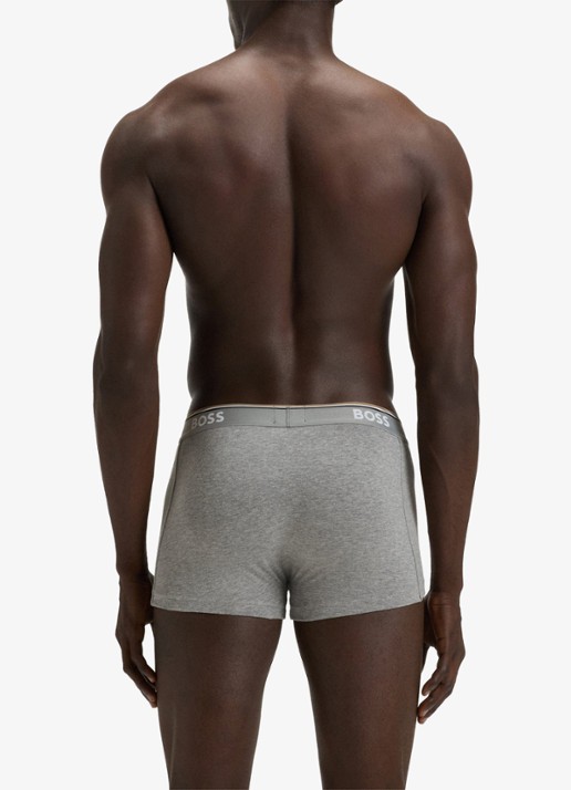 BOSS Boxershorts met logoband in 3-pack - achterkant 3 grijs