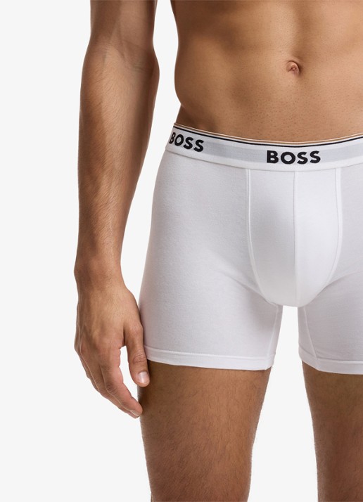 BOSS Boxershorts met logoband in 3-pack - detail 3 gebroken wit