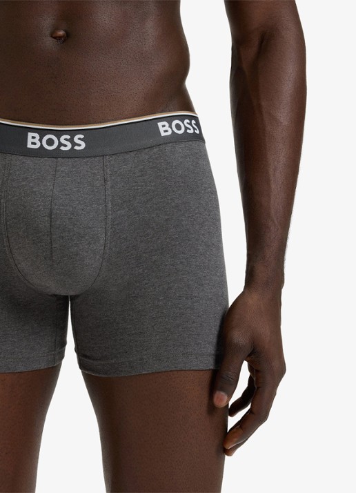BOSS Boxershorts met logoband in 3-pack - detail 4 grijs