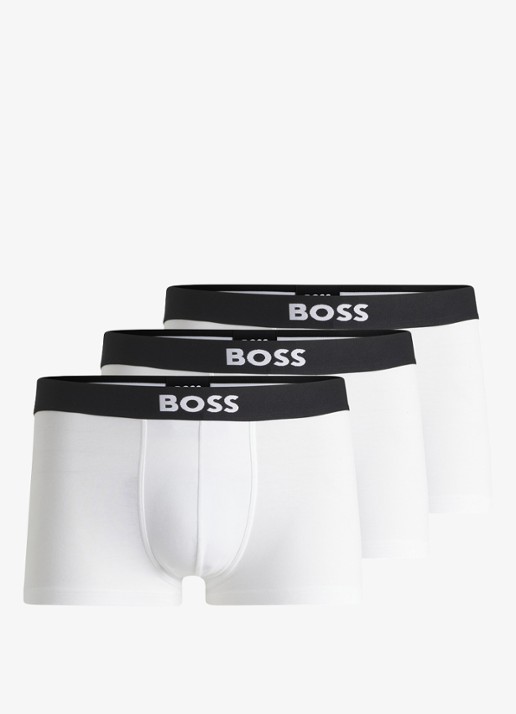 BOSS Boxershorts met logoband in 3-pack - voorkant 6 wit