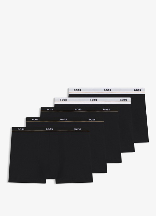 BOSS Boxershorts met logoband in 5-pack