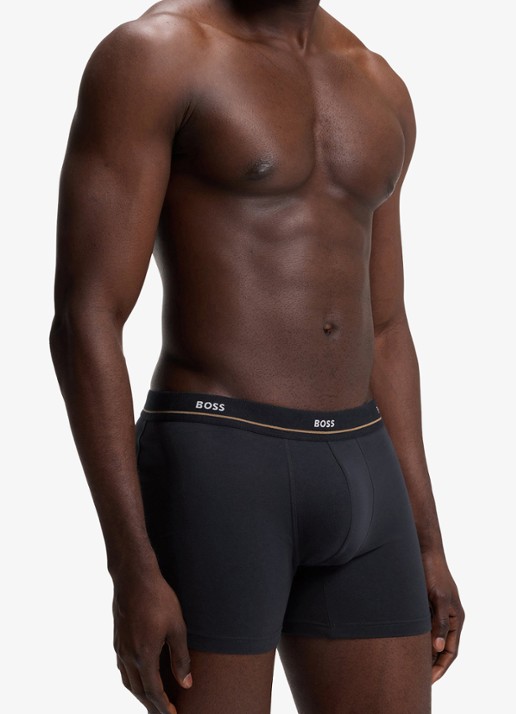 BOSS Boxershorts met logoband in 5-pack - detail 3 donkerblauw