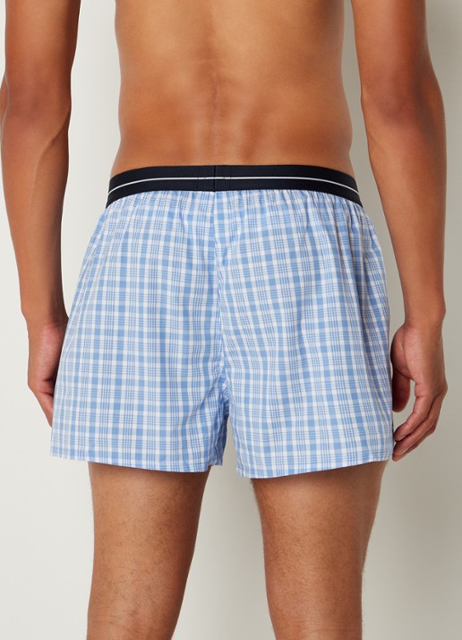 BOSS Boxershorts met print in 2-pack - achterkant blauw