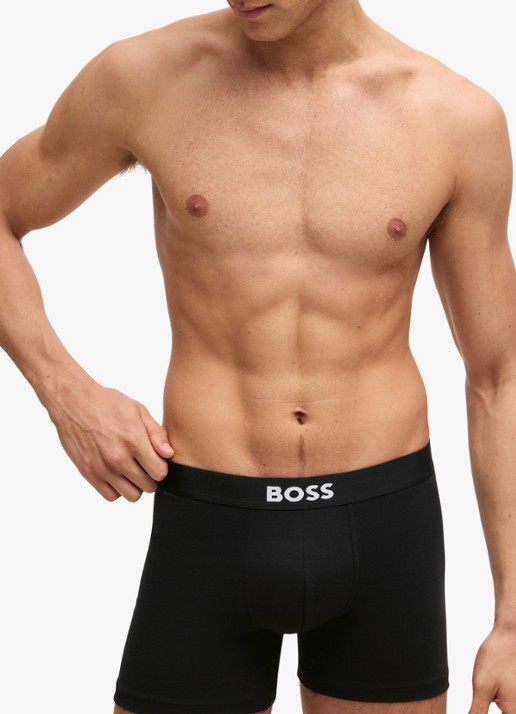 BOSS Boxershorts van  katoen in 3-pack - detail 7 zwart