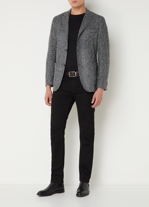 BOSS C-Jaye regular fit colbert in scheerwolblend - voorkant 3 grijs