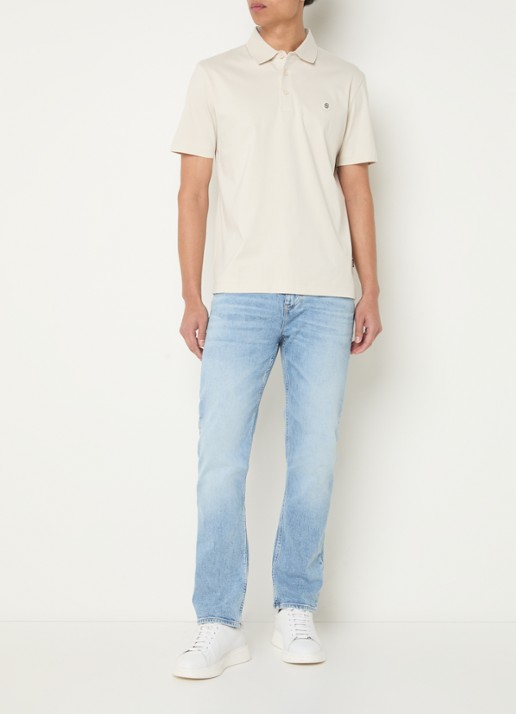 BOSS C-Pariss regular fit polo met logo - voorkant 3 beige