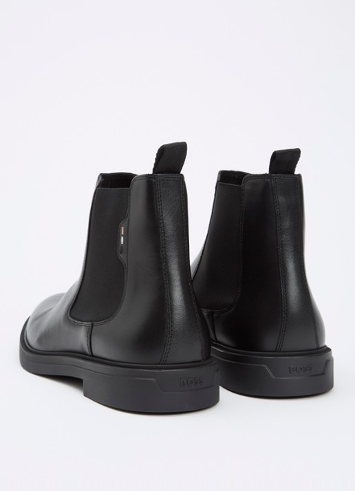 BOSS Calev chelsea boot van leer - achterkant 4 zwart