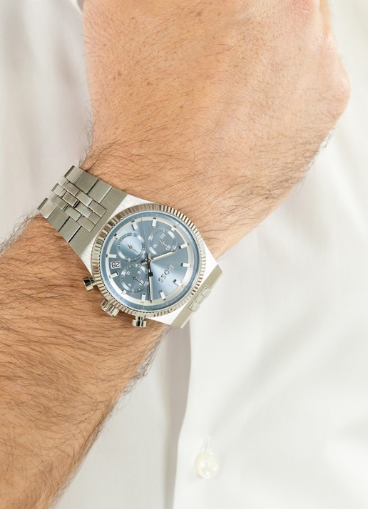 BOSS Candor Prime horloge  HB1514306  - voorkant 2 zilver