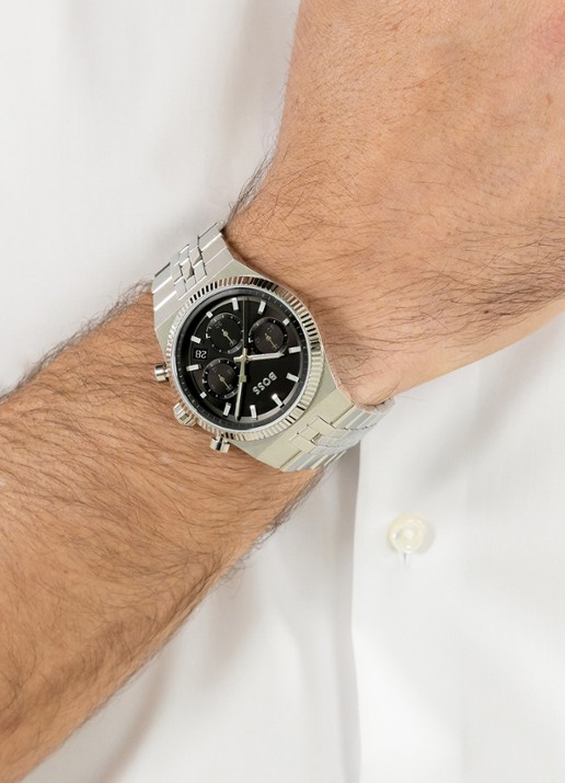 BOSS Candor Prime horloge HB1514307  - voorkant 4 zilver