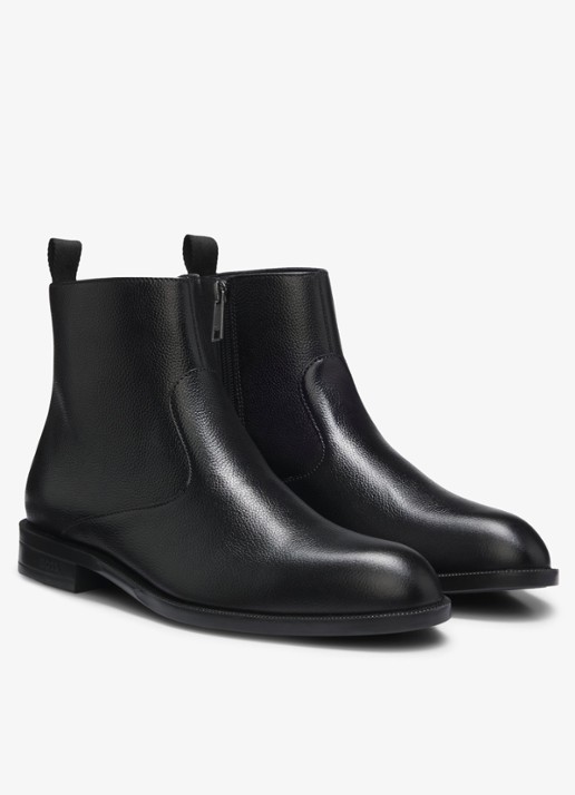 BOSS Chelsea boot van leer  - detail 3 zwart