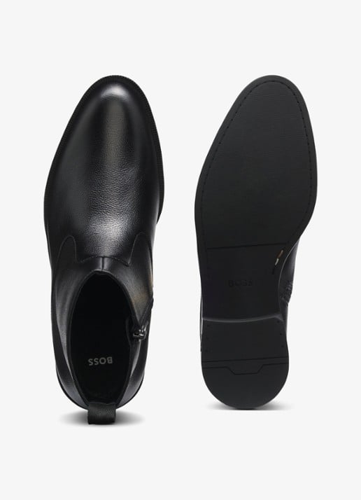 BOSS Chelsea boot van leer  - detail 4 zwart