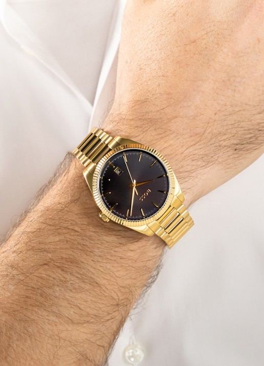 BOSS Cheswick horloge HB1514312  - voorkant 2 goud