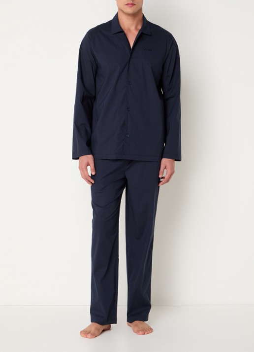 BOSS Chris pyjamaset met logo - detail 4 donkerblauw