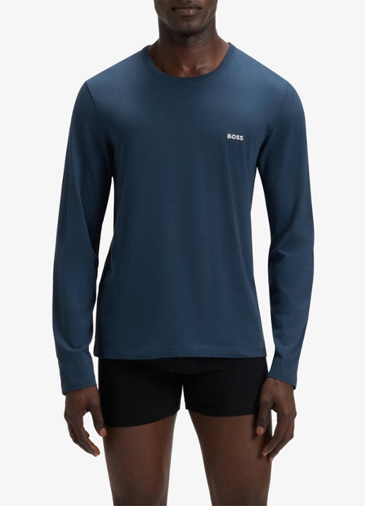 BOSS Classic longsleeve met logo in 3-pack - detail 5 petrol