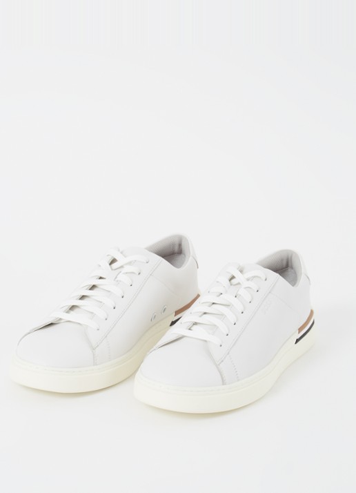 BOSS Clint sneaker van leer - detail gebroken wit