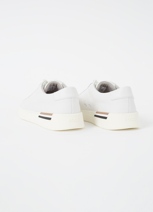 BOSS Clint sneaker van leer - detail 2 gebroken wit