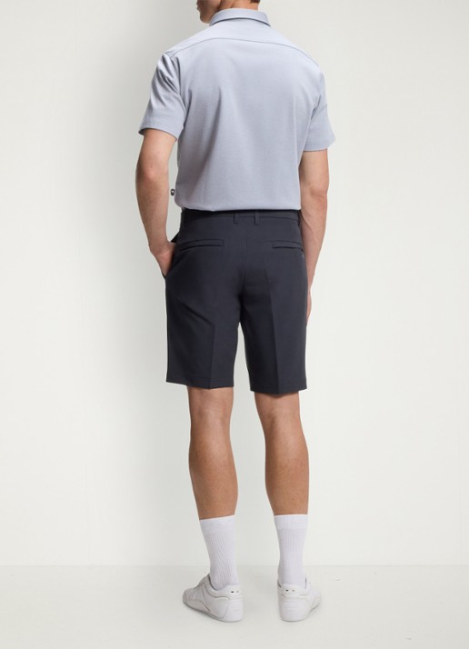 BOSS Commuter loose fit korte broek met steekzakken - detail 6 dark blue-402 / blauw
