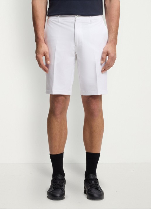 BOSS Commuter loose fit korte broek met steekzakken - detail 7 white-100 / wit