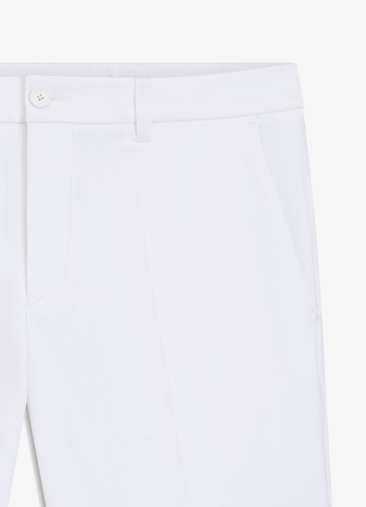 BOSS Commuter loose fit korte broek met steekzakken - detail 9 white-100 / wit