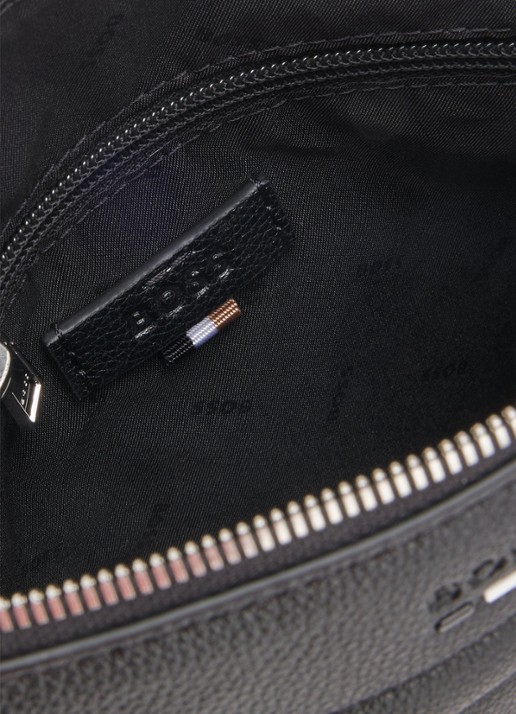 BOSS Crossbodytas met logo en verstelbare schouderriem - detail 3 zwart